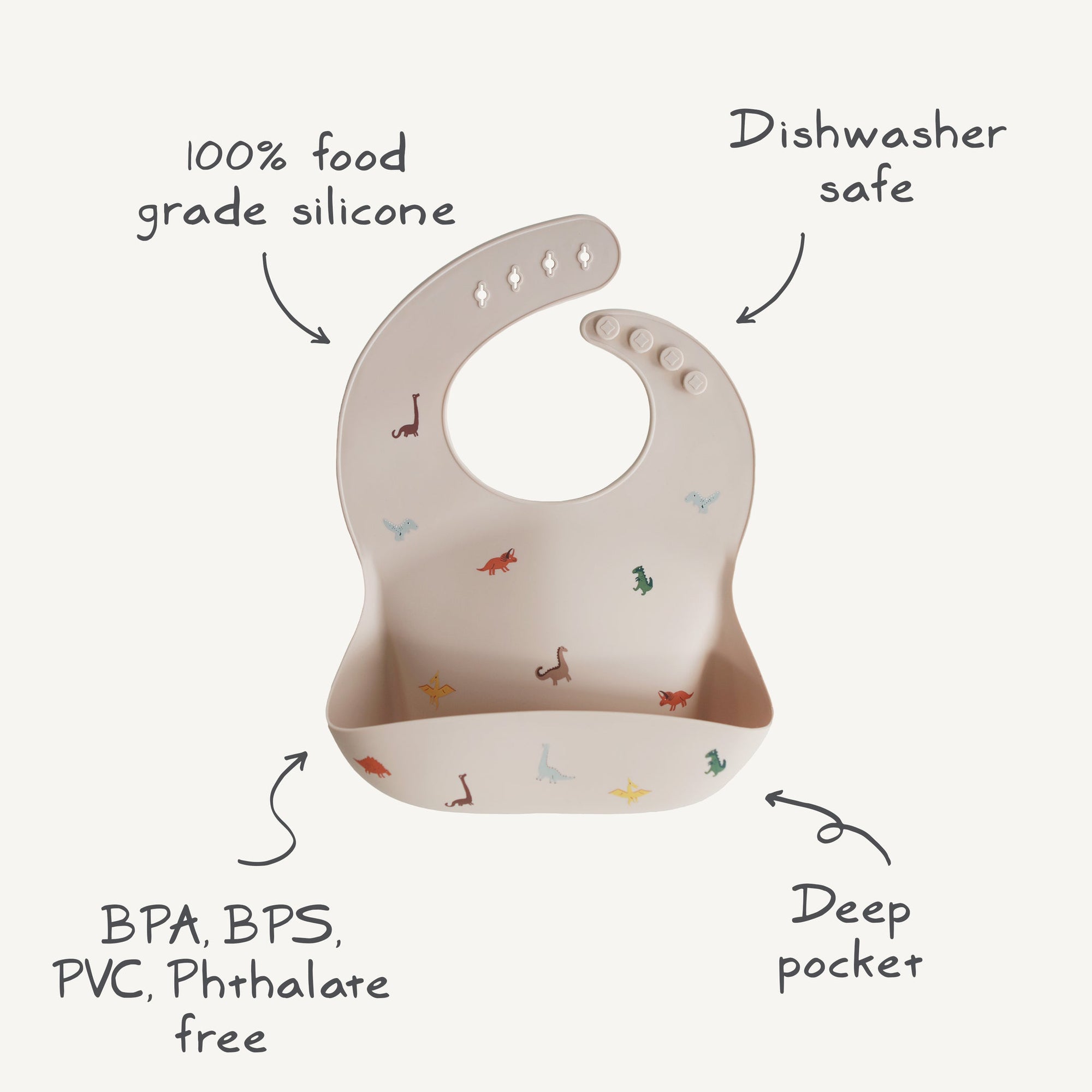 Mushie Silicon Baby Bib