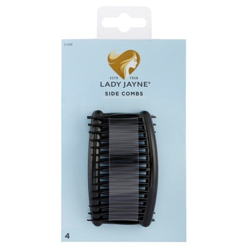 Lady Jayne 2130B Sidecomb Small Black 4 Pack
