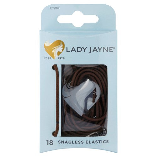 Lady Jayne 2280BR Elastic Snagless Brown 18 Pack