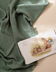 Sami Muslin Baby Blanket - Sage Green