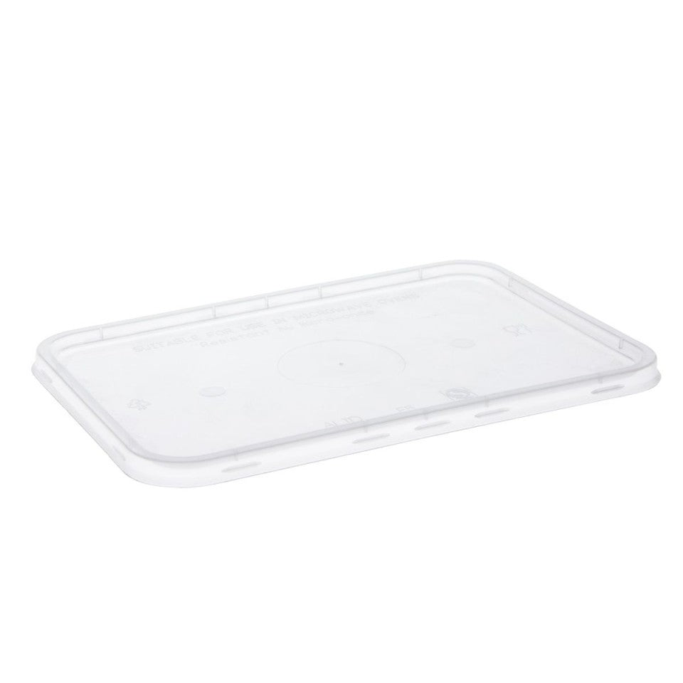 Uni-Chef PP Rectangle Lid To Suit 500ml to 1000ml 50pk