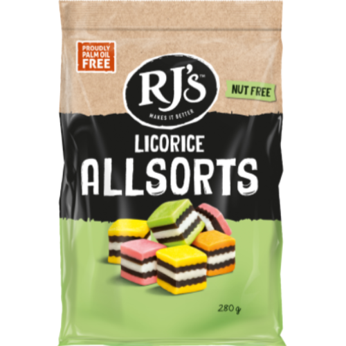 RJ's Licorice Allsorts 280g