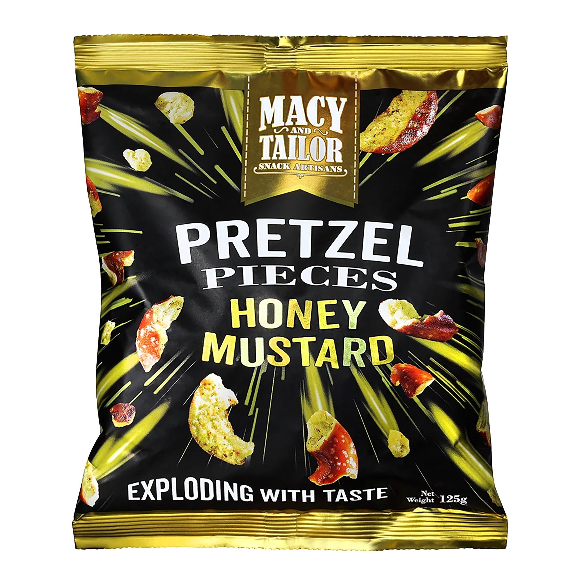 Macy & Tailor  Honey Mustard Pretzel Pieces 125g