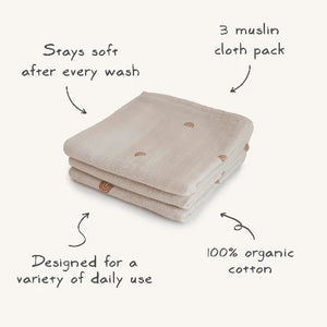 Mushie Muslin Cloth 3pk