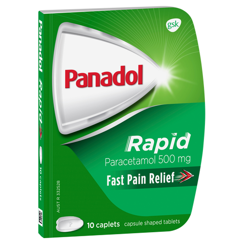 Panadol Rapid Paracetamol Handipak Caplets 10pk