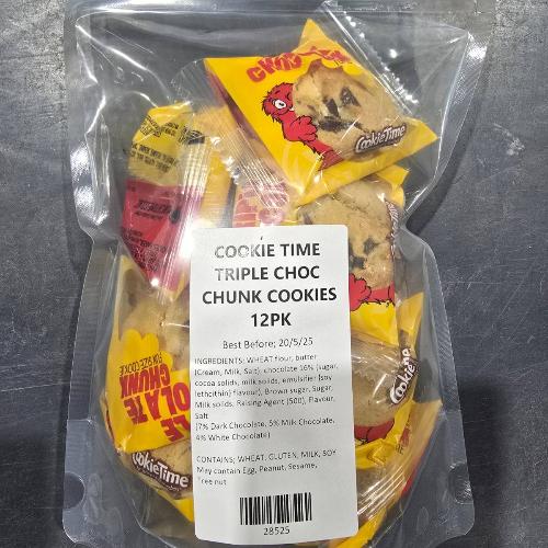 Cookie Time Triple Chocolate Chunk Cookie 12pk