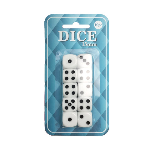 Dice Plastic 10pc 15mm