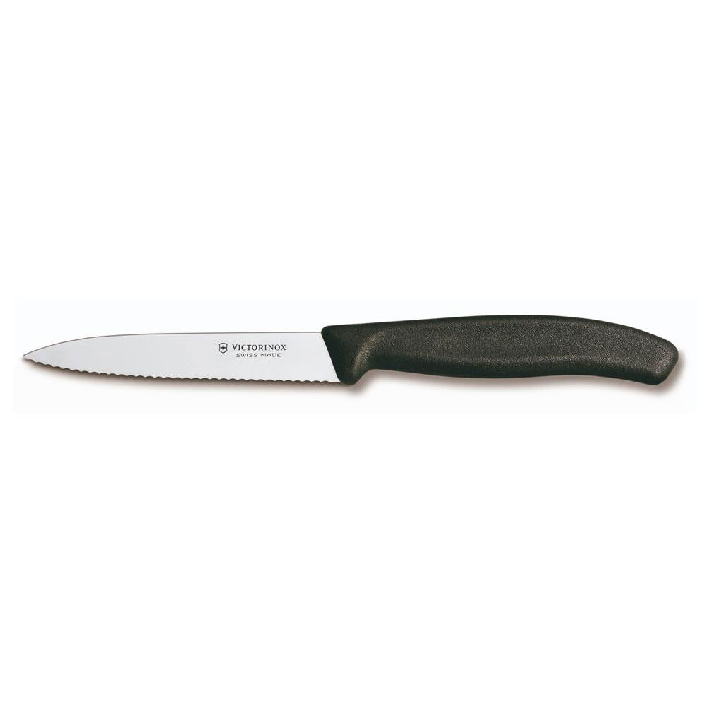 Victorinox Paring Knife 6.7633 Wavy Blade Black Handle 8cm