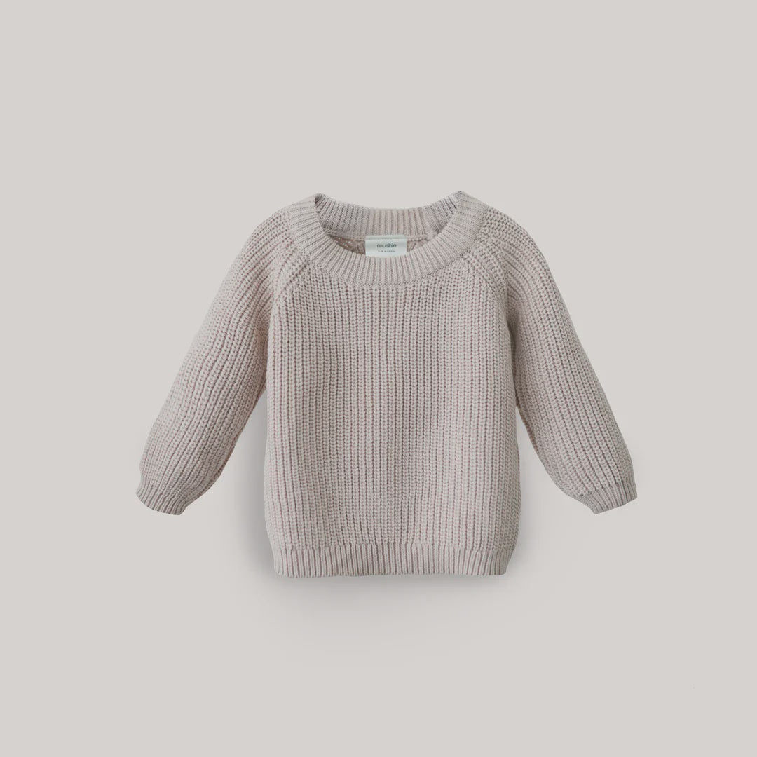 Chunky Knit Sweater Beige Sz 3-6m