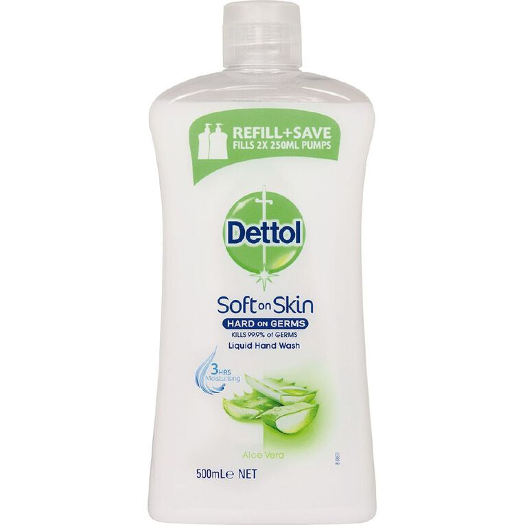 Dettol Soft On Skin Aloe Vera & Vitamin E Liquid Hand Wash Refill 500ml