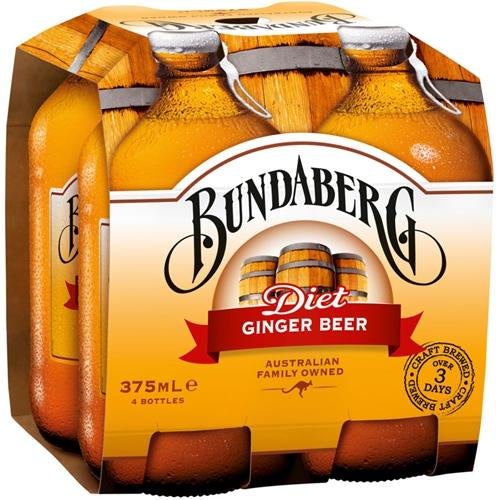 Bundaberg Diet Ginger Beer 4pk x 375ml
