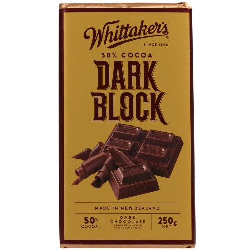 Whittakers 50% Dark Chocolate Block 250g