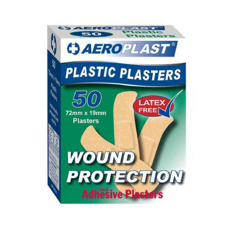 Aeroplast Plastic Plasters 72mm x 19mm Box 50