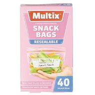 Multix Quick Zip Resealable 40 Snack Bags DISCONTINUED