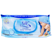 Silk Thick & Extra Soft Fragrance Free Baby Wipes 80pk