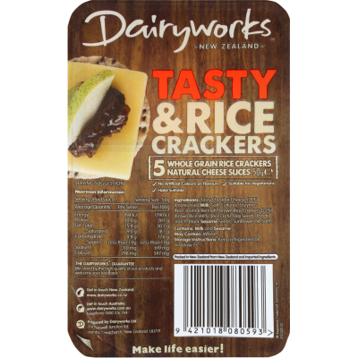 Dairyworks Tasty Natural Cheese & Rice Crackers 10 pack