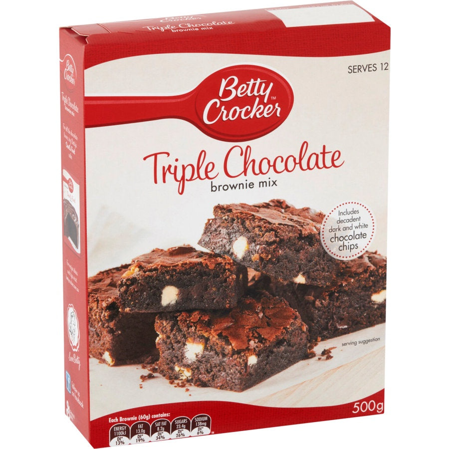 Betty Crocker Triple Chocolate Brownie Mix 500g