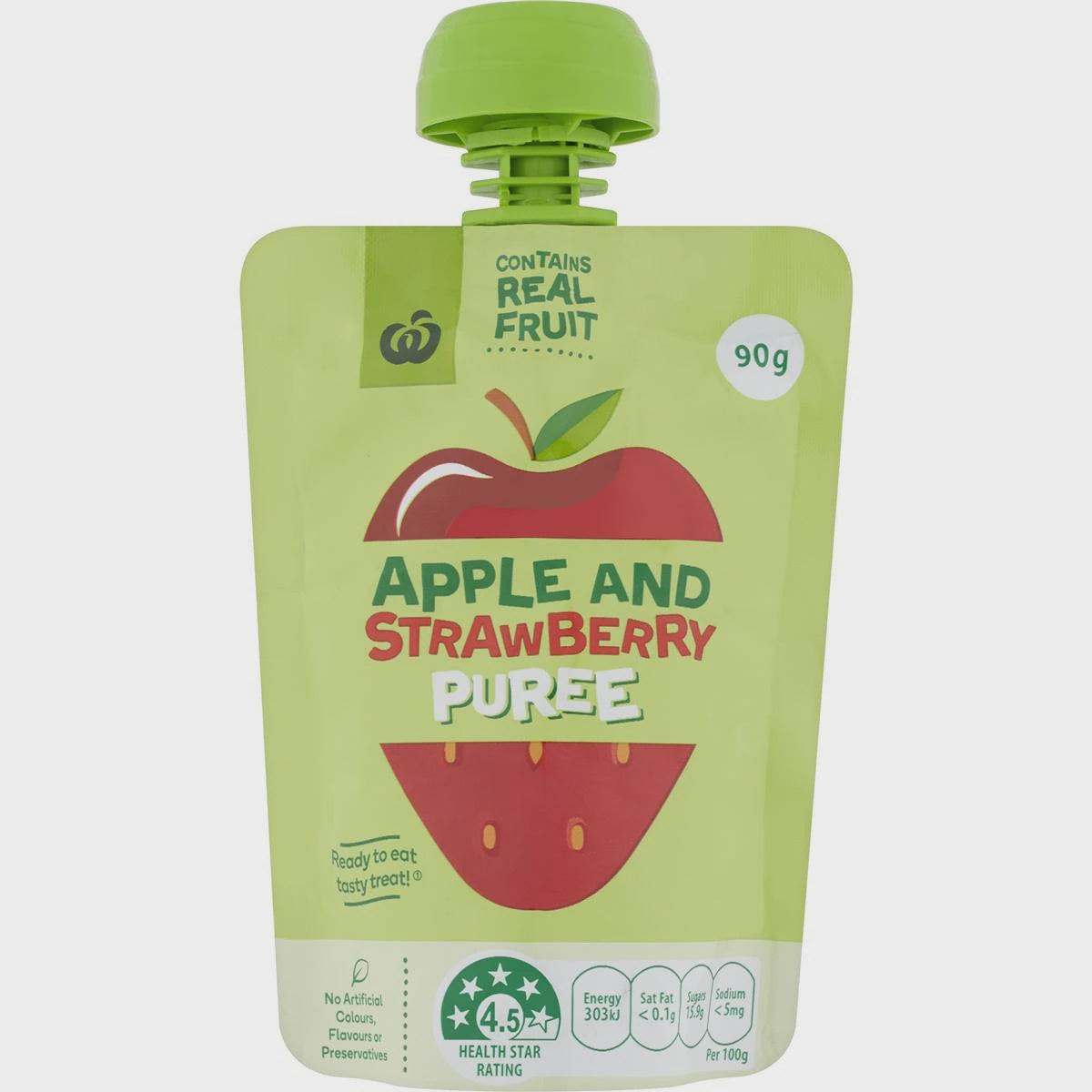 WW Apple & Strawberry Puree pouches 4pk