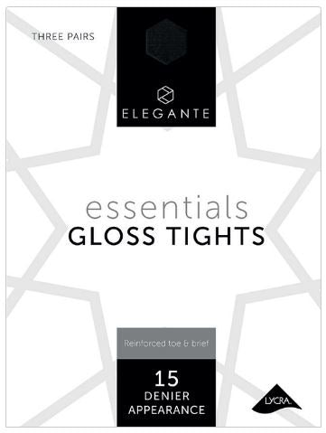 Elegante Luxury Gloss, 3 Pair Pack, 15D, Illusion, XL