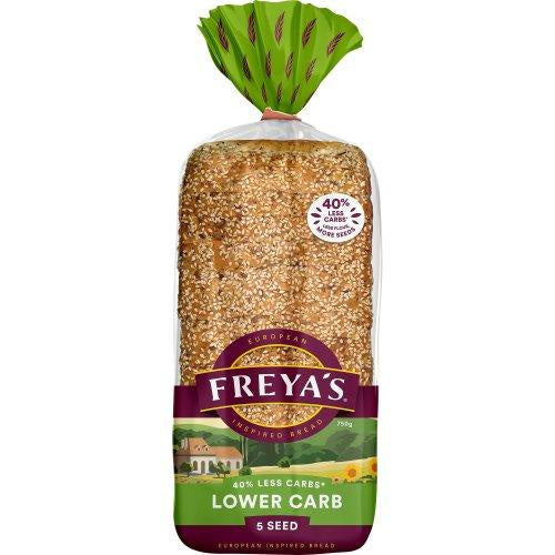 Freyas Lower Carb 5 Seed Toast Bread 750g