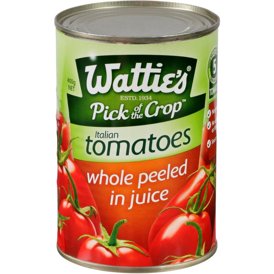 Watties Tomatoes Whole Peeled In Juice 400g DISCONTINUED