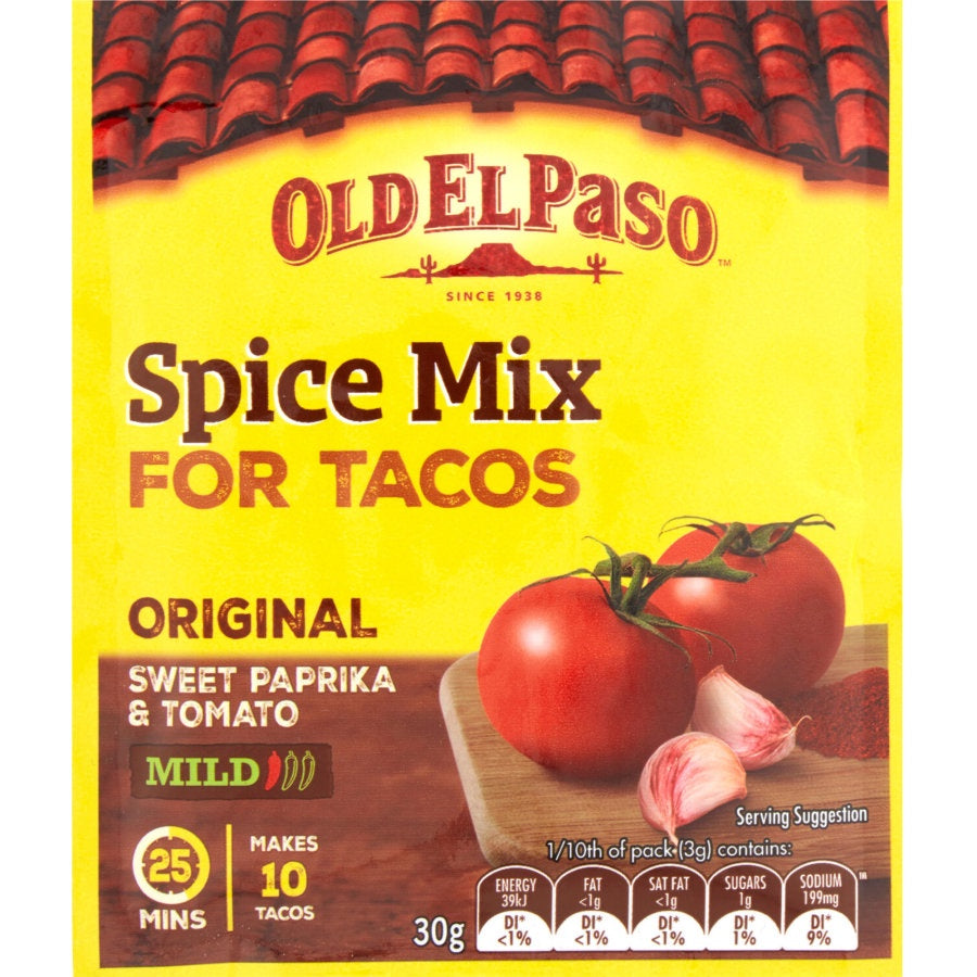 Old El Paso Original Mild Taco Spice Mix 30g