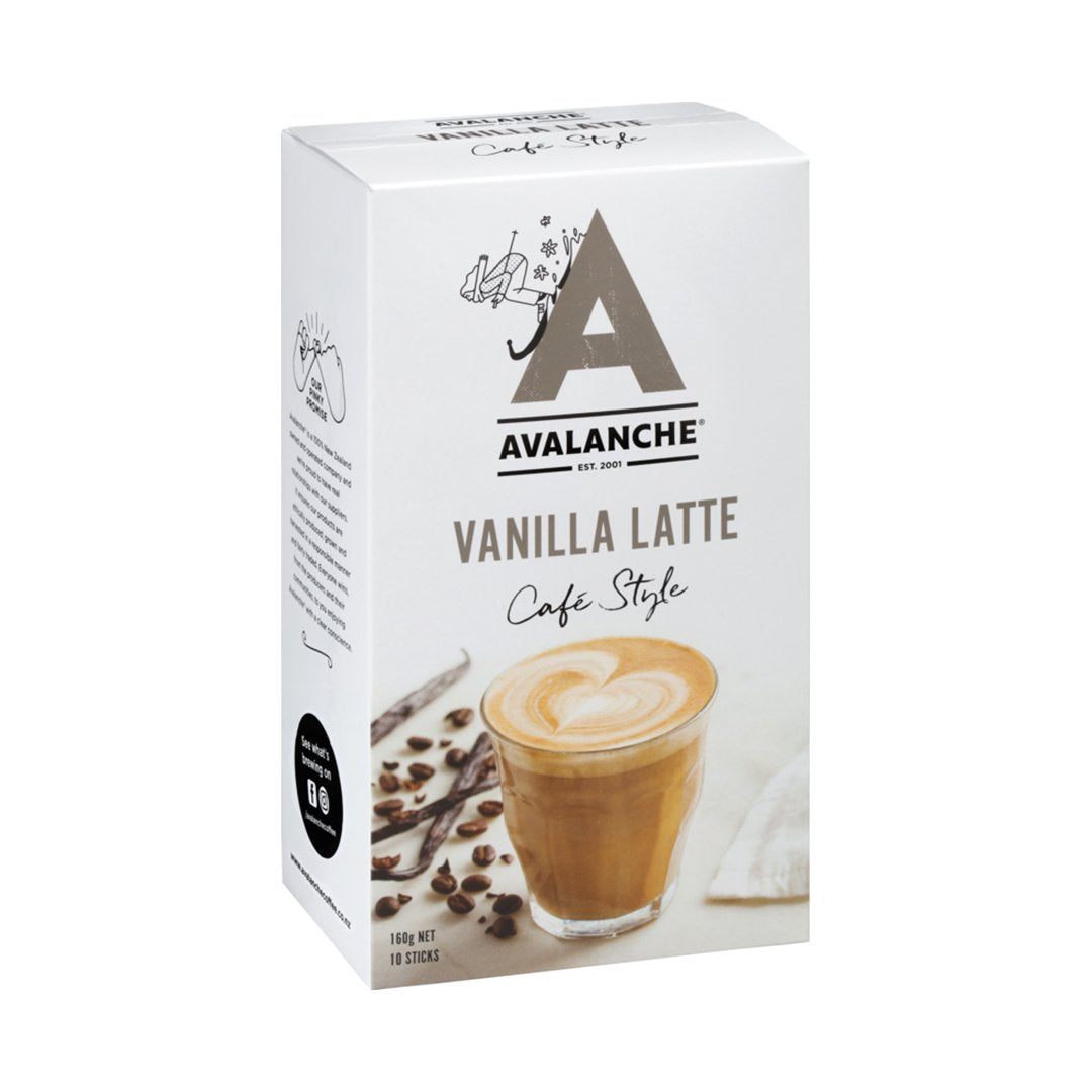 Avalanche Cafe Style Sachets Vanilla Latte 10pk 160g - DISCONTINUED