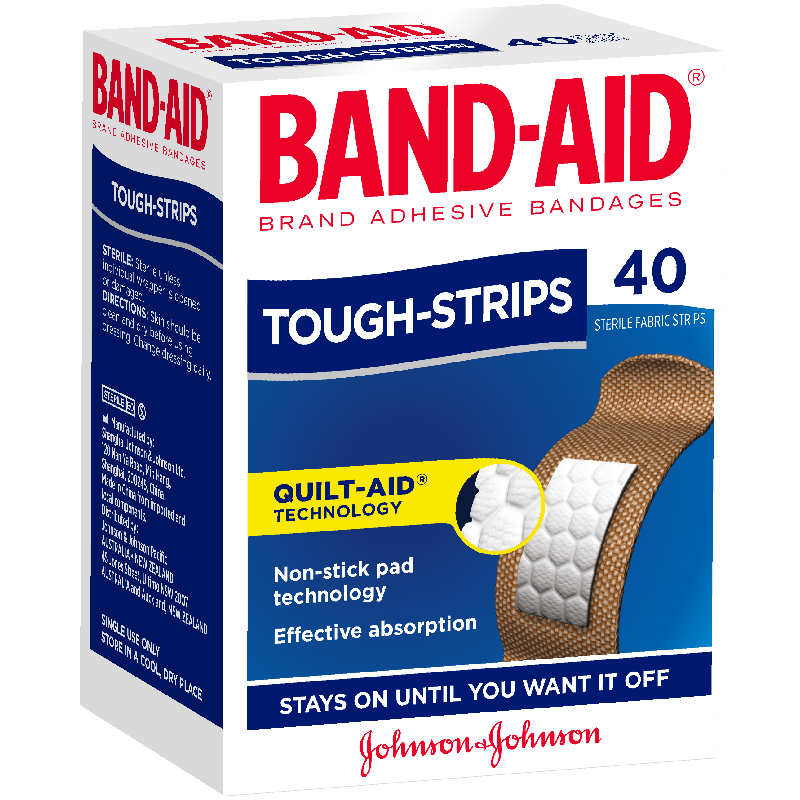 Band-Aid Plasters Tough Strips 40's