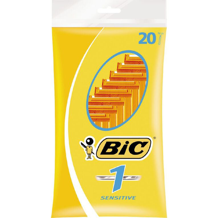 Bic Disposable Shavers Single Blade Sensitive 20pk DISCONTINUED