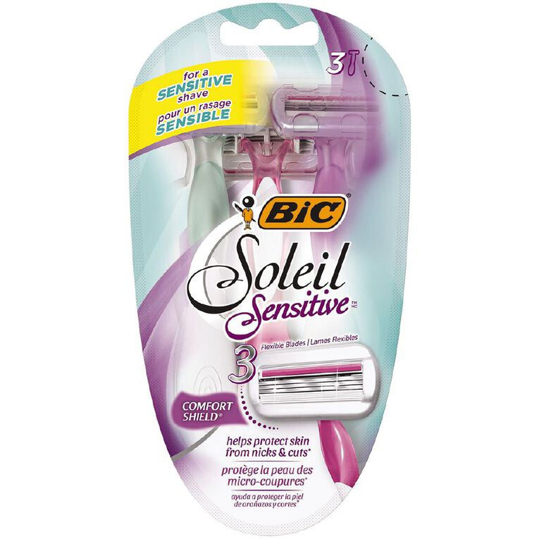 Bic Soleil Glow Disposable Shavers Sensitive 3pk