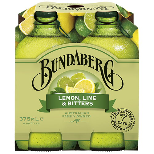 Bundaberg Lemon Lime & Bitters Drink 4pk x 375ml - DISCONTINUED