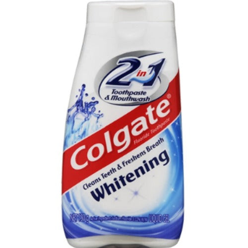 Colgate Toothpaste 2n1 Liquid Gel Whitening + Mouthwash 130g