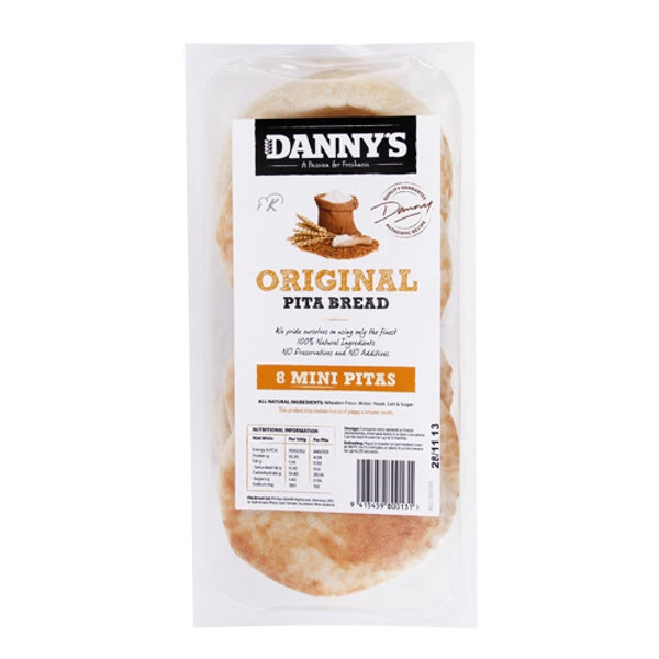 Danny's Pita Bread Plain Mini 8pk (Long-Life)