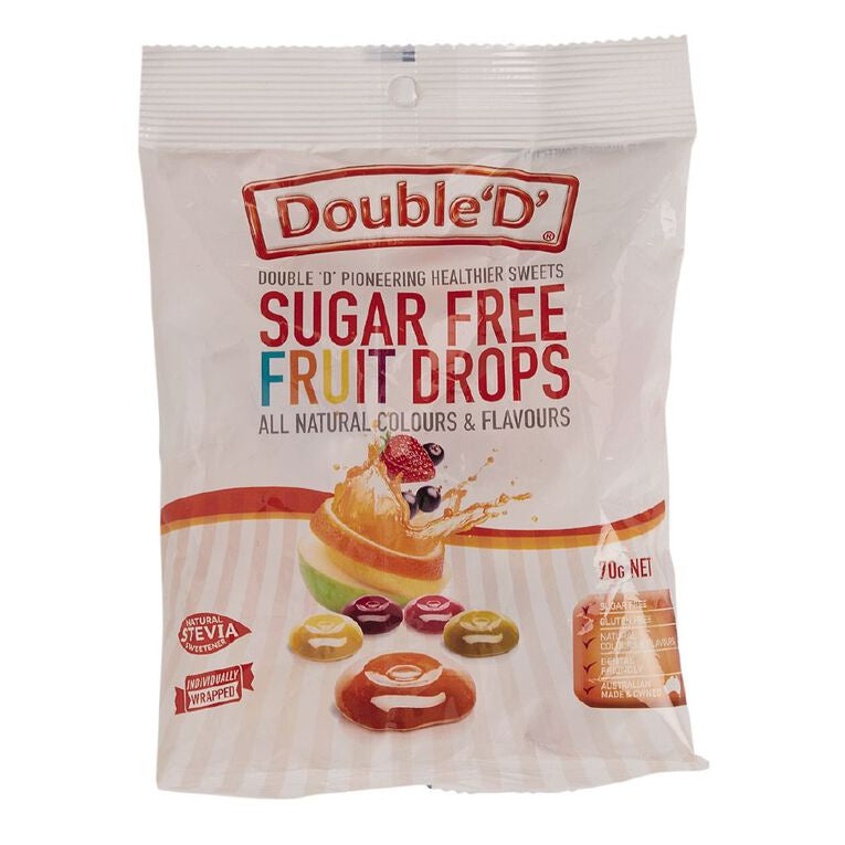 Double D Sugar Free Fruit Drops 70g