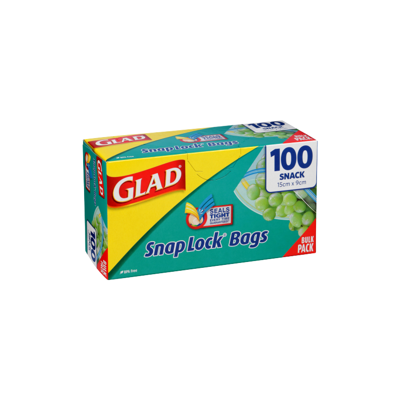 Glad Snaplock Snack Bags 100pk