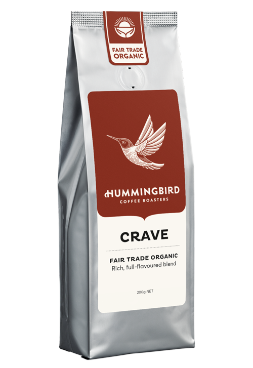 Hummingbird Fair Trade Organic Crave Coffee Beans 200g - DISCONTINUED