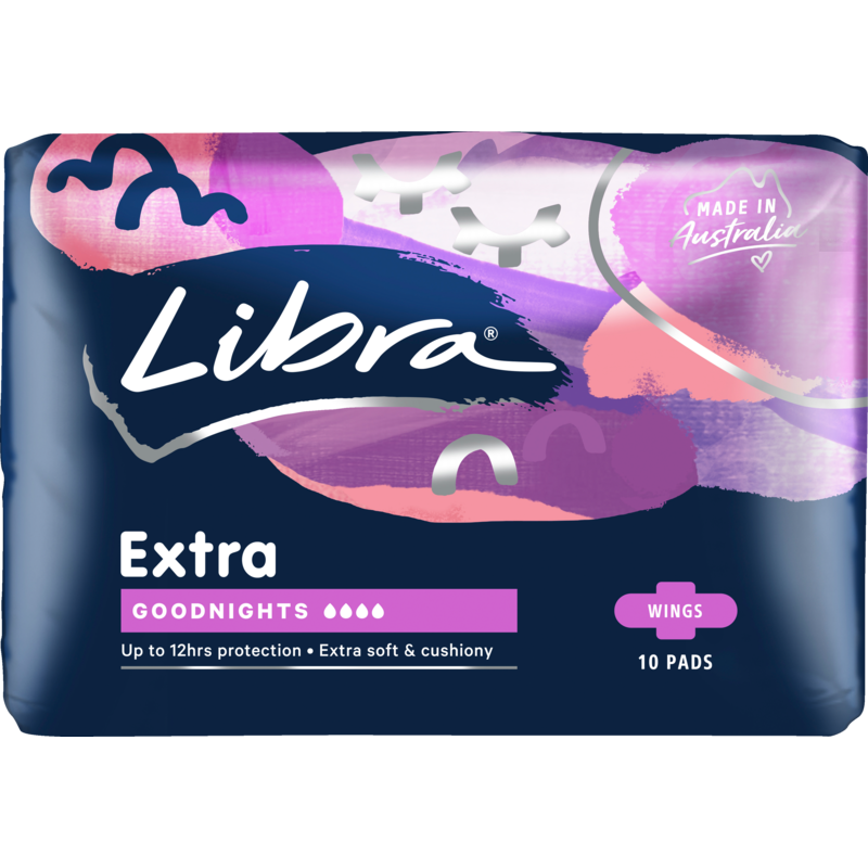 Libra Extra Pads Goodnights with Wings 10pk