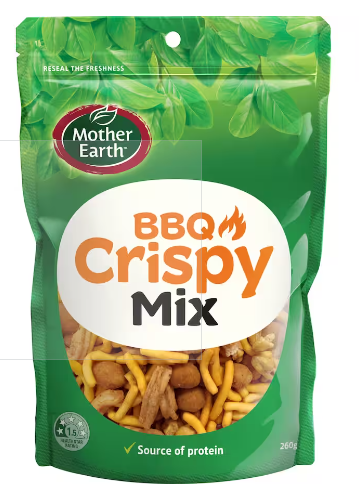 Mother Earth BBQ Crispy Mix 260g