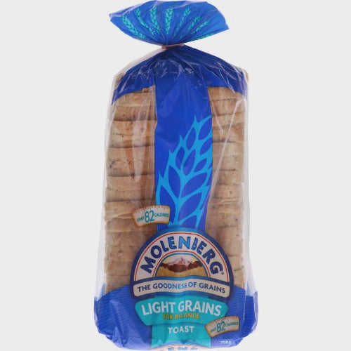Molenberg Light Grains Toast Bread 700g