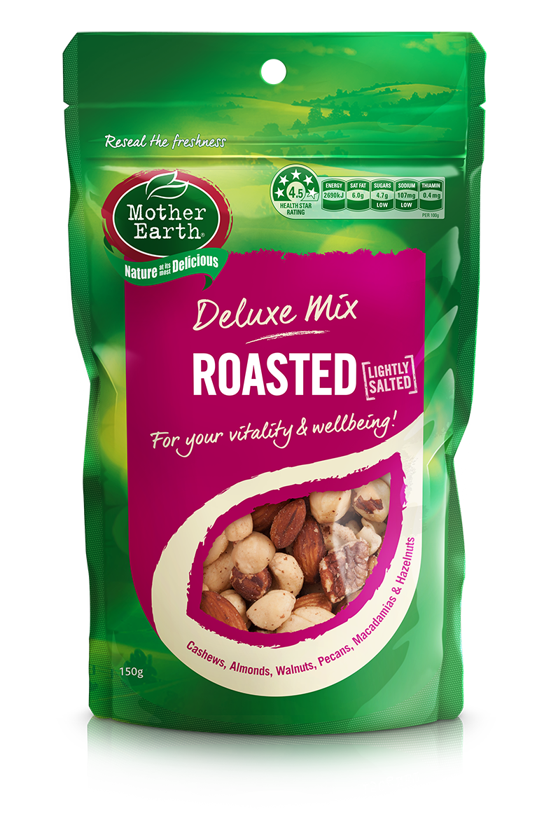 Mother Earth Deluxe Supreme Nut Mix Light Salted 150g