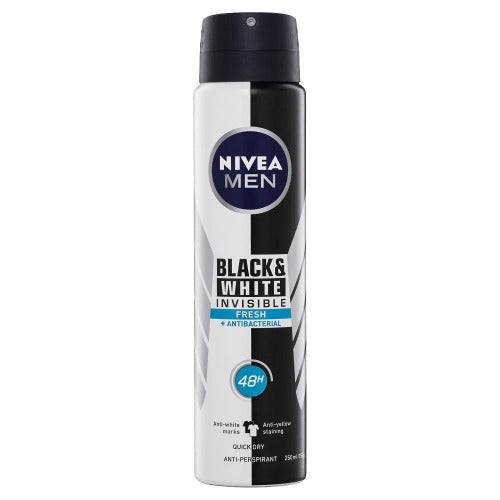 Nivea Men Anti Perspirant Aerosol Invisible Black & White Fresh 250ml