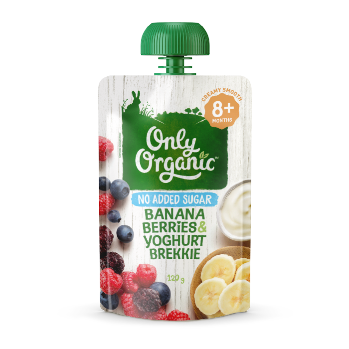 Only Organic Baby Food Banana, Berries & Yoghurt Brekkie 120g