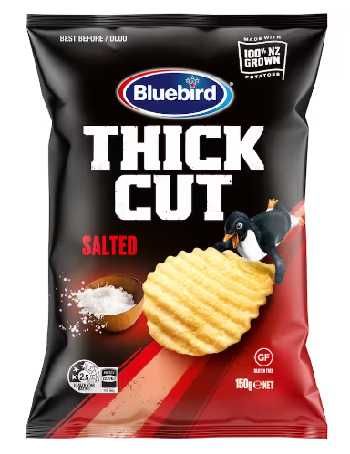 Bluebird Thick Cut Salted Potato Chips 150g