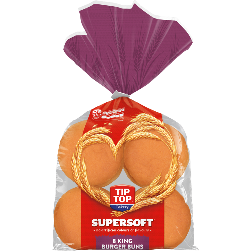 Tip Top Hamburger King Buns 8pk