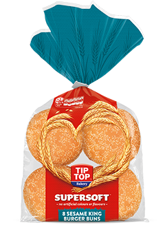 Tip Top Hamburger King Buns Sesame Seed 8pk