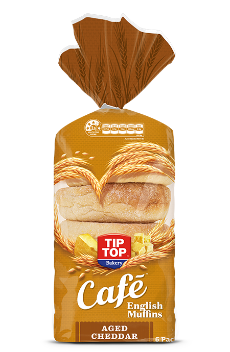 Tip Top Muffin Aged Cheddar 6Pk