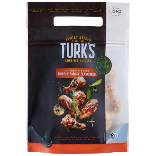 Turks Free Range Chicken Nibbles Double Smoked 1kg