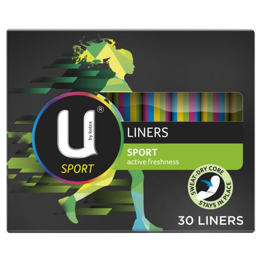 U by Kotex Sport  Active Freshness Liners 30pk