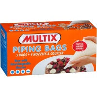 Multix Piping Bags 5 Bags & 3 Nozzles