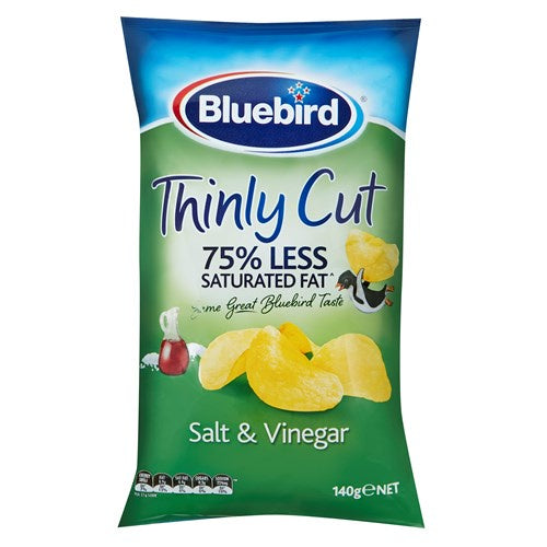 Bluebird Thinly Cut Salt & Vinegar 140g